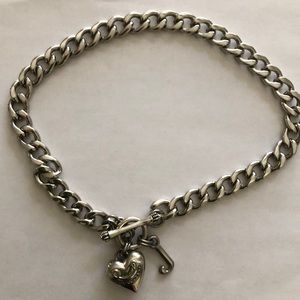 Juicy Couture Silver Choker Neckless